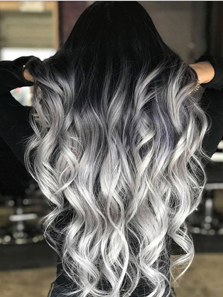 Black And Silver Hair