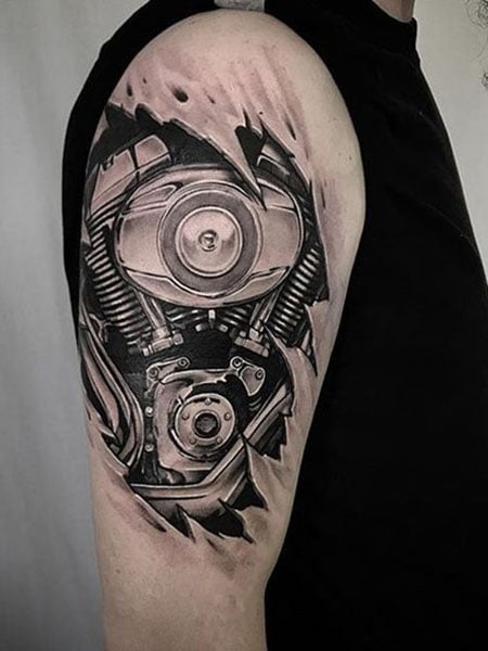 Detailed Upper Arm Tattoos