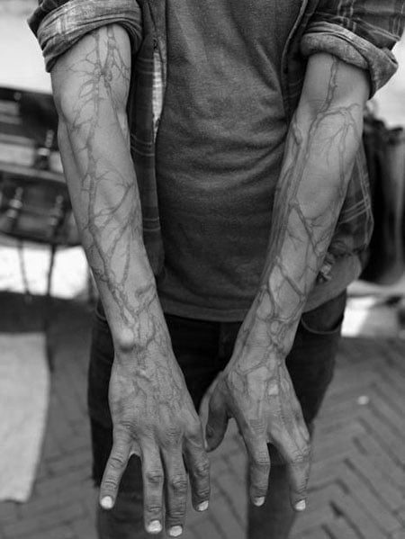 Full Arm Vein Tattoos