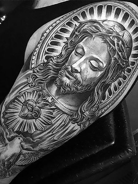 Jesus Arm Tattoos