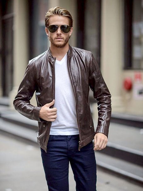 Introducir 82+ imagen leather jacket outfit men - Abzlocal.mx