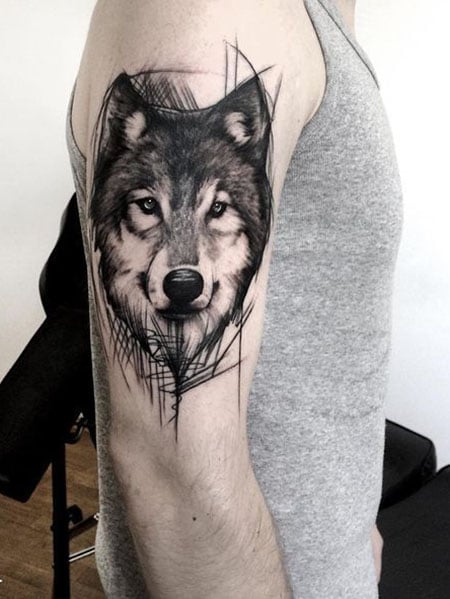 Side Arm Wolf Tattoos