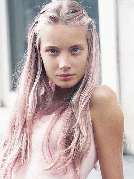 Silver Pink Hair