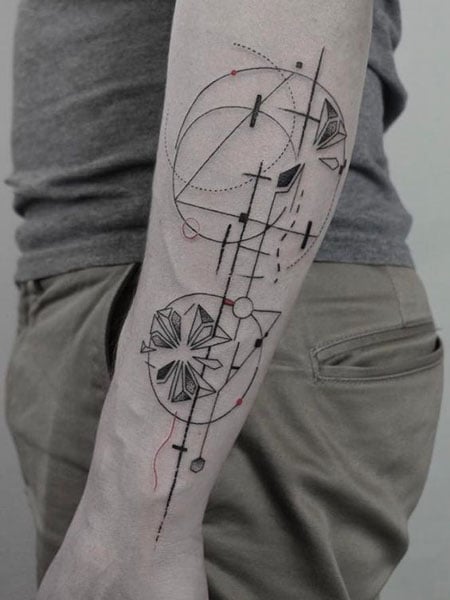 Simple Geometric Arm Tattoos