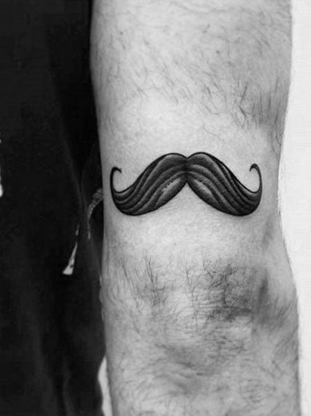 Simple Moustache Arm Tattoos