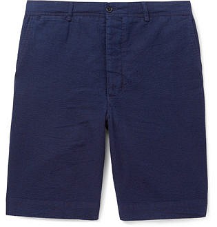 Slim Fit Cotton Seersucker Shorts
