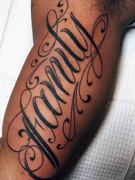 Text Inner Arm Tattoos