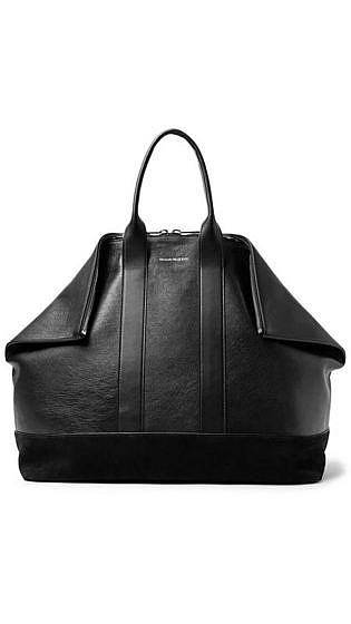 Alexander Mcqueen De Manta Leather And Suede Tote Bag