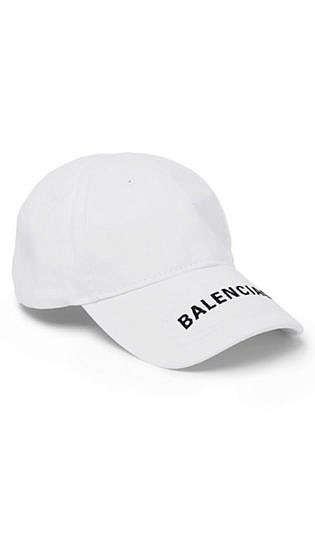 Balenciaga Logo Embroidered Cotton Twill Baseball Cap