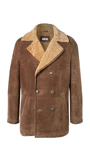 Brunello Cucinelli Shearling Peacoat
