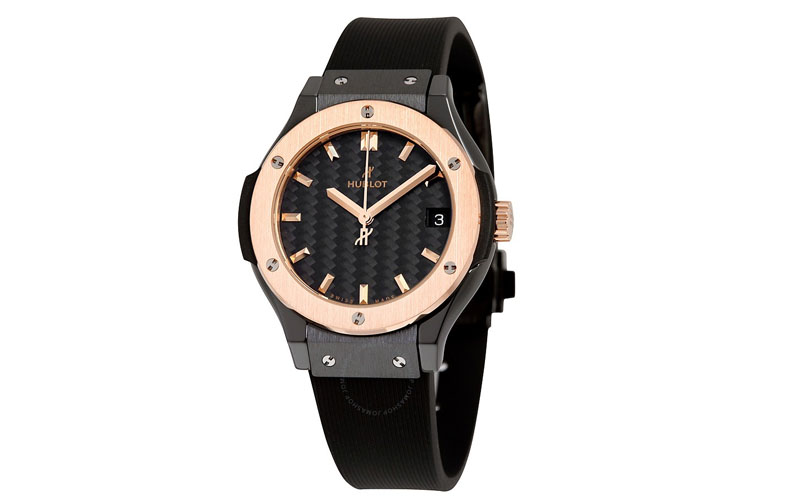 Classic Fusion Black Dial Black Rubber Watch 581co1781rx