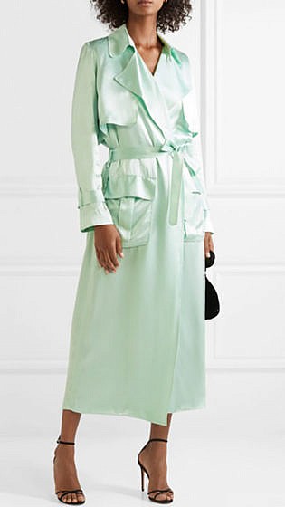MICHAEL LO SORDO Silk-satin trench coat
