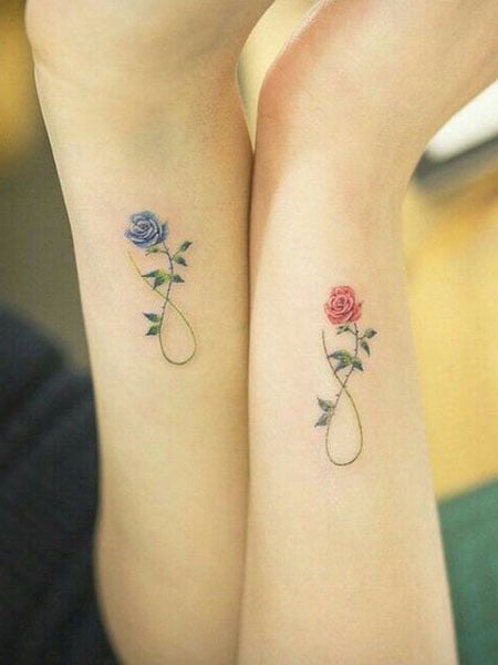 Colourful Sister Tattoos