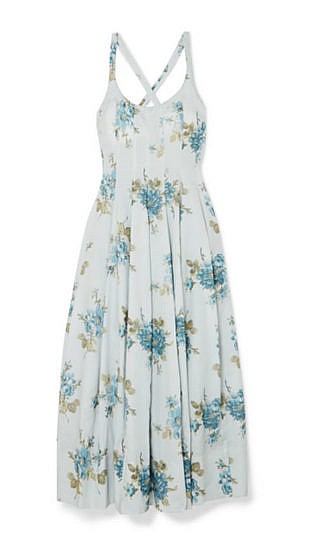 Daphne floral-print cotton-voile midi dress