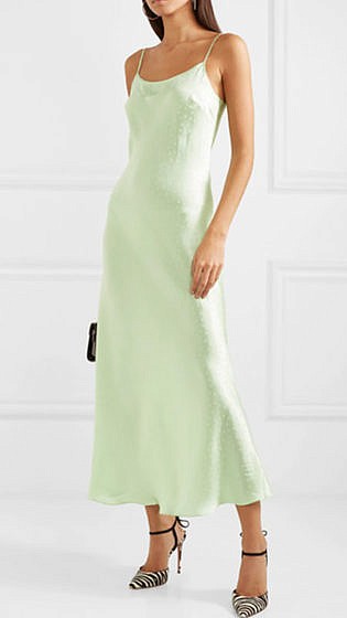 HOLLY POLKA-DOT SILK-CHARMEUSE JACQUARD DRESS