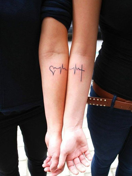 Heartbeat Sister Tattoos