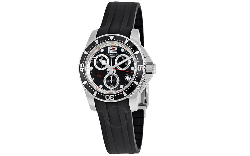 Hydroconquest Chronograph Black Dial Men's Watch