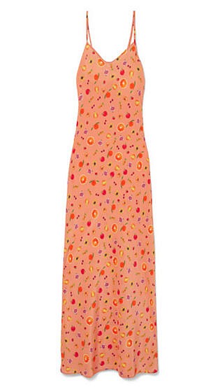 Elvira silk crepe de chine maxi dress