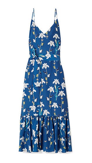 Margarita printed crepe de chine maxi dress