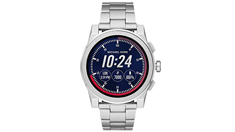 silver michael kors smartwatch mens