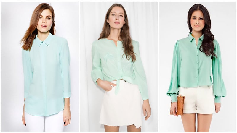 mint green top outfit