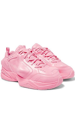 Nike + Martine Rose Air Monarch Iv Faux Patent Leather And Pu Sneakers