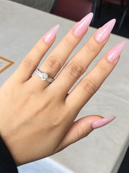 Pink Stiletto Nails