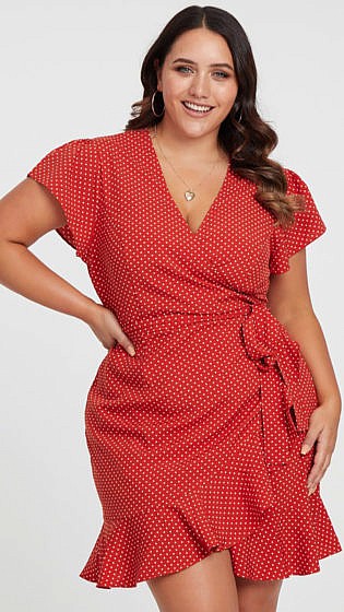 Polka Dot Wrap Dress