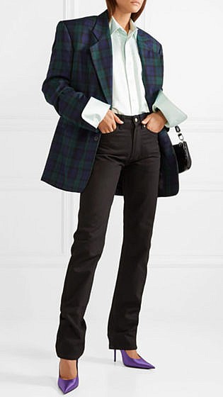 OVERSIZED SILK-CHARMEUSE SHIRT