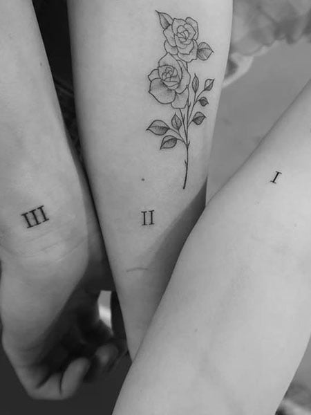 23 Sister Tattoos That Are Anything But Basic | Flower tattoo, Minimalist  tattoo, Sister tattoos