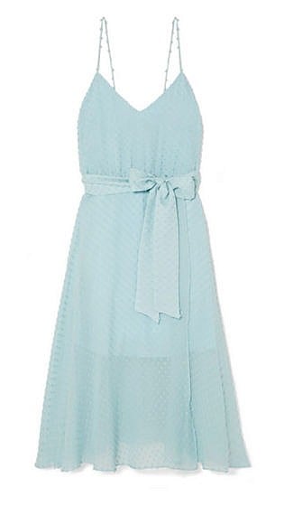 Mulan devoré silk and cotton-blend dress