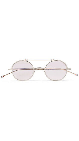 Thom Browne Round Frame Gold And Silver Tone Optical Glasses