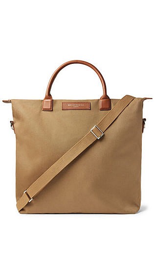 Want Les Essentiels O'hare Leather Trimmed Organic Cotton Canvas Tote Bag