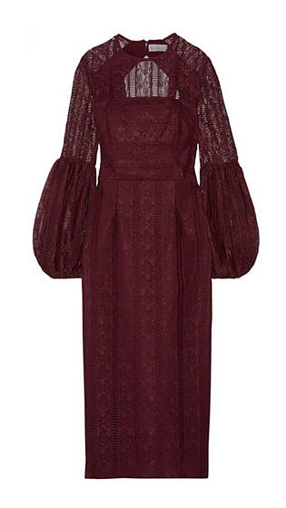 Lou Lou open-back lace midi dress