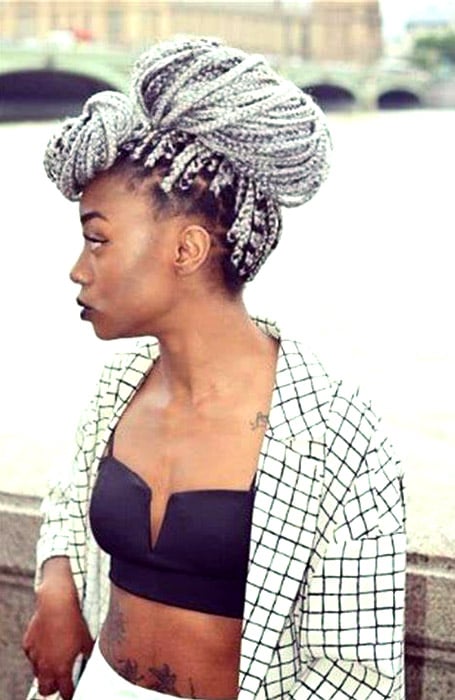 Yarn Braids Bun