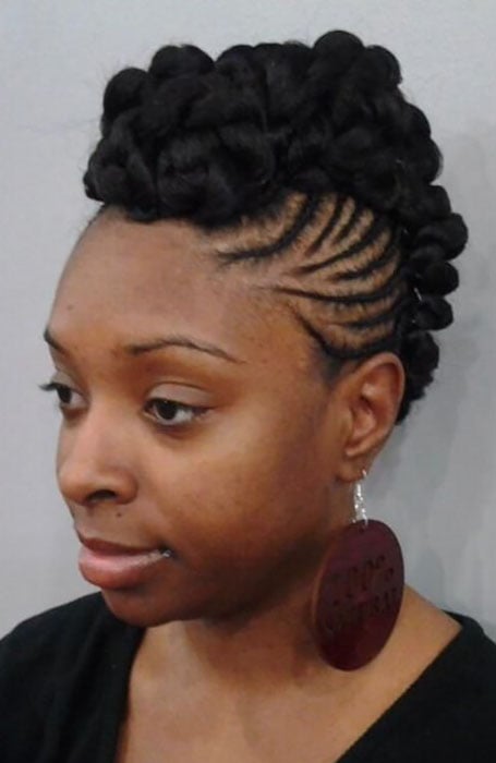 Yarn Braids Updo