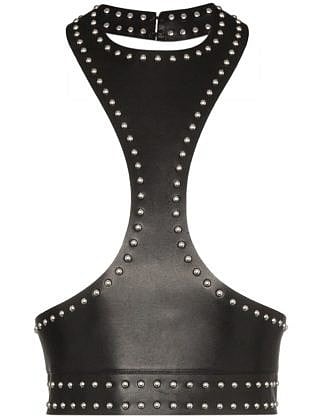 Alexander Mcqueen Black Sleeveless Studded Leather Harness