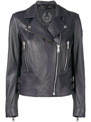Belstaff Marvingt Leather Jacket Blue
