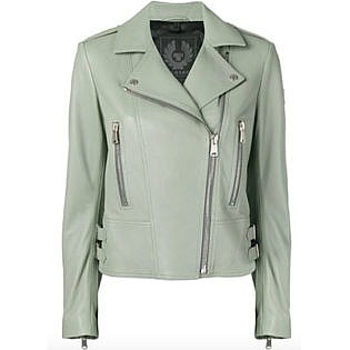 Belstaff Marvingt Leather Jacket Green