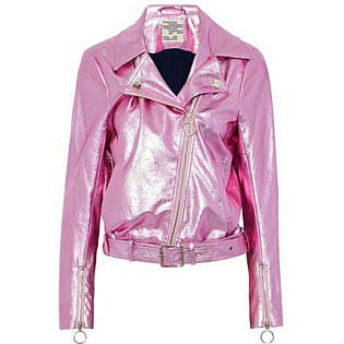 hot pink leather jacket plus size