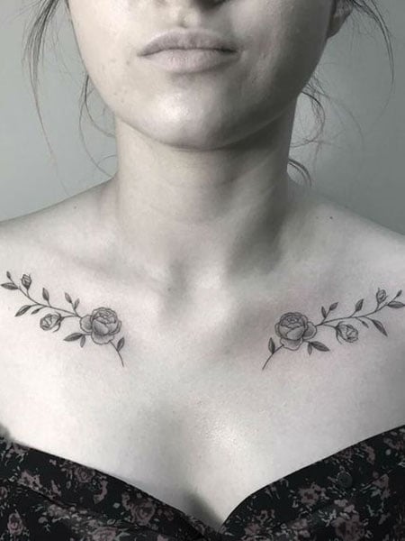 Collar Bone Tattoo On Chest