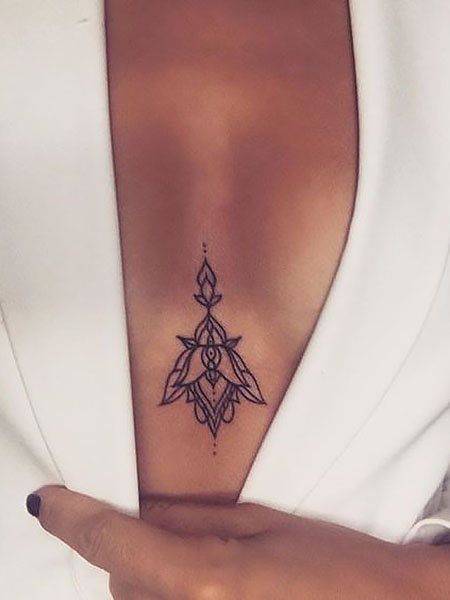 10 Prettiest Feminine Chest Tattoo Designs for Girls - EAL Care