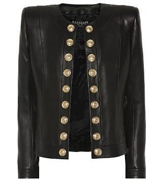 Embellished Leather Jacket