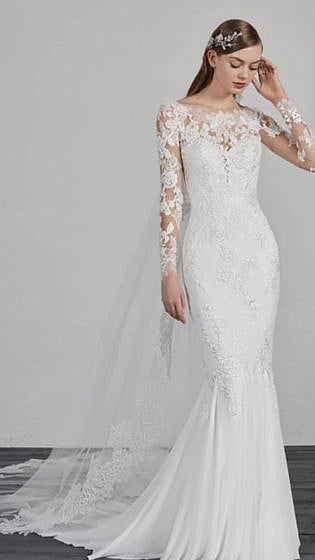 all lace wedding gown