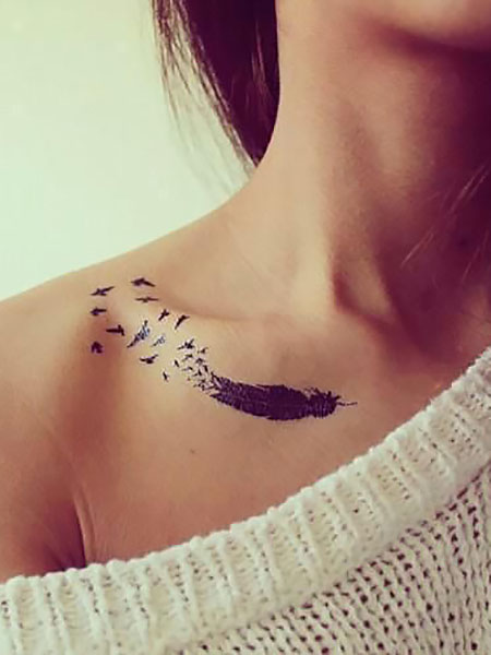 Feather Chest Tattoo