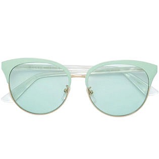 Gucci Eyewear Half Frame Sunglasses Green