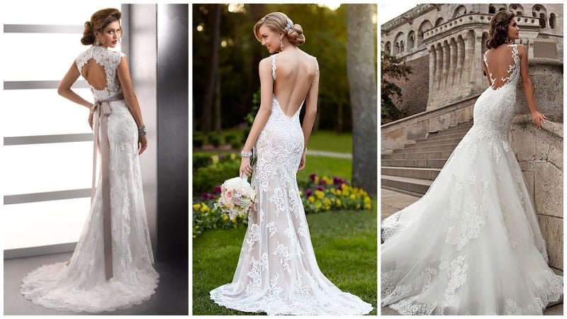 low open back wedding dresses