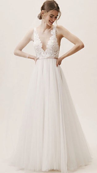 lace top wedding dresses
