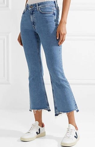 M.i.h Jeans Marty Cropped High Rise Flared Jeans