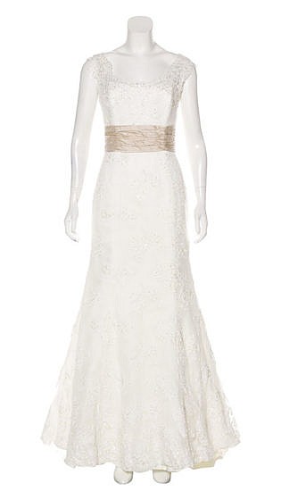 Monique Lhuillier Bliss By Monique Lhuillier Embellished Wedding Gown
